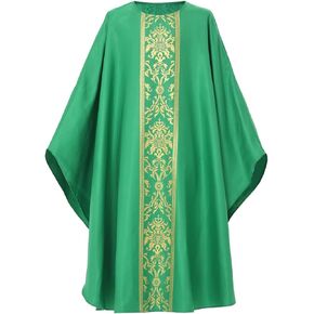 BLESSUME Pastor Chasuble Mass Vestments Robe Stage Costume