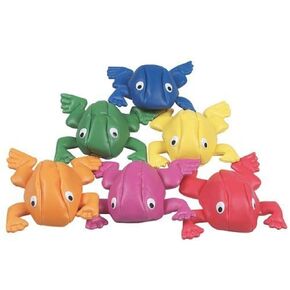 أكياس حبوب الضفدع متعددة الألوان من Constructive Playthings (مجموعة من 6 قطع)