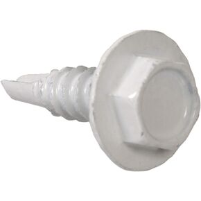 The Hillman GroupThe Hillman Group 35247 Hex Washer Head White Self-Drilling Screw 8 x 9/16 100-Pack