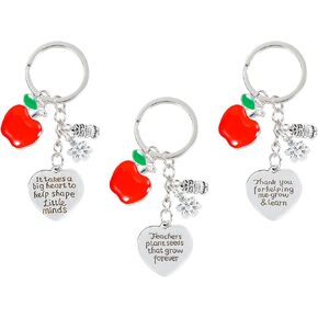 emzrivo Teacher Appreciation Gifts 3PCS Teacher Keychain Teacher Gifts for Women, Thank You Gifts for Teachers, Birthday Valentine's Day Christmas Gifts for Teachers