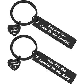 Xiahuyu Mother Daughter Gifts Keychain Lorelai and Rory Keychain Set Mothers Day Christmas Birthday Gifts Gilmore Girls Gift