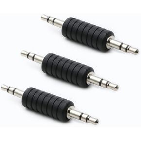 rgzhihuifz 3-Pack 3.5mm Jack to 3.5mm Audio Male Adapter Connectors
