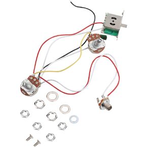 Guitar Wiring Harness Kit Electric Guitar Metallic Prewired 500K 3 Way Push Pull Switch Wiring Harness Kit for Electric Guitar
