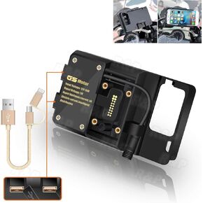 willis Motorcycle Phone Mount for BMW R1200GS, Mobile Phone Holder with Dual USB Charging Ports for BMW ADV F700 800GS R1250GS,GPS Navigation Bracket for Honda CRF1000L Africa Twin CRF1000L 2016 in Saudi Arabia