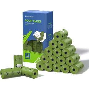 PawsRealm Dog Poop Bags Rolls, Leak-Proof and Extra-Thick Doggie Poop Bags, Pet Waste Bags Doggy Poop Bags, Dog Walking and Travel, Fits All Dispensers, Refill Rolls, Lavender Scented, 270 Count