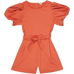 HABITUAL girl Girl's Exaggerated Puff Sleeve Romper (Big Kids)
