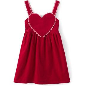 Gymboree,and Toddler Embroidered Sleeveless Skirtall Jumpers,Ruby Valentine,7