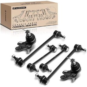 A-Premium Set of 6, Front Rear Sway Bar Link, Lower Ball Joint, Compatible with Toyota Camry 1997-2001, Solara 1999-2003, Avalon 1997-2004, Lexus ES300 1997-2001, RX300 1999-2003