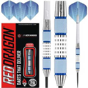 RED DRAGON Stag 21g, 24g, 25g, 26g, 27g, 28g, 29g or 30g Tungsten Darts with Flights and Stems