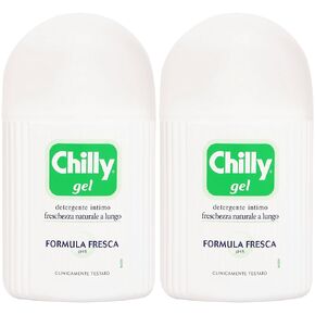 Chilly:"Formula Fresca" ("Fresh Formula") Gel Intimate Cleanser 6.76 Fluid Ounce (200ml) Package (Pack of 2) [ Italian Import ]