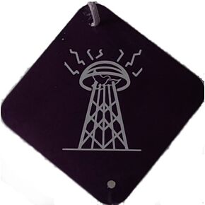 Tesla's purple plate - pendant