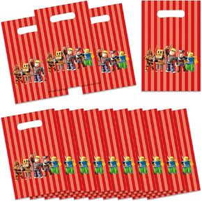 30 قطعة من أنوات 𝓡𝓸𝓫𝓵𝓸𝔁𝓼 حقائب هدايا لحفلات أعياد الميلاد ذات طابع كرتوني باللون الأحمر، أكياس جودي روبوت لتزيين حفلات أعياد الميلاد ذات طابع أحمر. in Kuwait