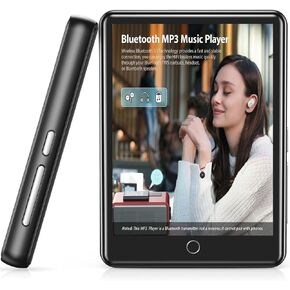 16GB MP3 Player with Bluetooth 5.1,2.8'' Full Touch Screen Music Player with Speaker,Portable HiFi Lossless Sound MP4 Music Player with FM,Radio,Recorder, E-Book,Pedometer,Armband,Support up to 128GB in Kuwait