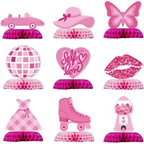 SOLDAY 9 قطع رائعة للحفلات على شكل قرص العسل المركزية عباد الشمس وحفلات أعياد الميلاد وديكورات زهرة الأقحوان وديكور النحلة للاستحمام الطفل والبنات المراهقات والأطفال in Kuwait