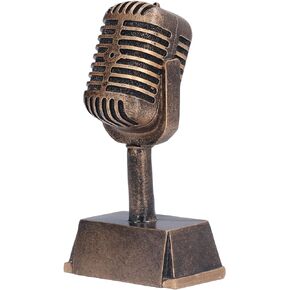 Vintage Retro Microphone Trophy,Halloween Party Supplies,Halloween Party Favors for Adults,Halloween Trophy Awards,Music Award Trophy Tabletop