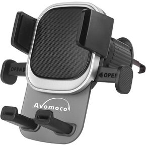 AVOMOCO Steel-Hook Air Vent Car Phone Mount Clip Military-Grade Shockproof Universal Car Cell Phone Holder - for All 4-7.2" in Smart Vertical Screen Cell Phones
