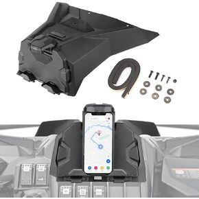 KEMIMOTO Electronic Device Holder Compatible with Can-Am Maverick Sport Trail 2019-2023, Commander GPS Tablet Mount 2021 2022 2023 Storage Box, Replace OEM #715005212