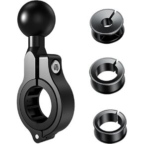 iMESTOU Aluminium 1" Ball Mount Adapter, iMESOTU Ball Base Fits to Handlebar Diameter 0.86"-1"-1.26" or Rear-View Mirror Pole Compatible with Ram Phone Mounts with 1 Inch Ball Sockets