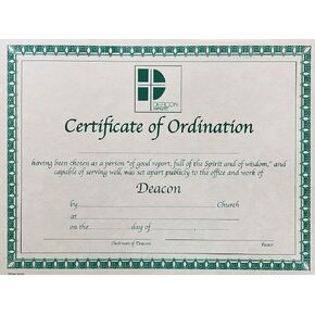 Certificate Deacon Ordination (Package of 6)