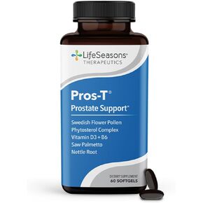 Pros-T - مكمل لدعم البروستاتا - Saw Palmetto، Phytosterol، Zinc، Nettle، Vitamin D-3 & B6 - تعزيز وظيفة البروستاتا الصحية والتدفق البولي الطبيعي - تحسين سلامة الأنسجة - 60 كبسولة هلامية