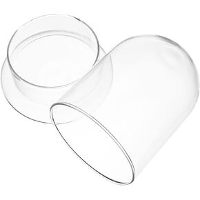 Toddmomy Glass Bell Dome 1pc Glass Cloche Bell Jar Dome Glass Display Case Glass Dome with Base for Arts and Small Projects Preserved Flower Dome