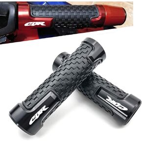 YIMOTO Motorcycle Grips 78 inch 22mm Universal Non Slip Handlebar Grips Aluminum Handle Grips for CBR 60F 125R 250R 400 CBR 600RR 900RR 954RR 1000RR FIREBLADE, Grips Black