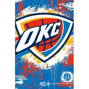 Trends International NBA Oklahoma City Thunder - Maximalist Logo 23 Wall Poster