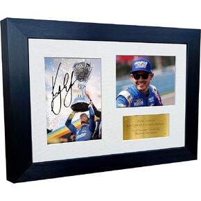 Kitbags & Lockers 2021 Kyle Larson NASCAR Cup Series Champion No. 5 Camaro ZL1 Hendrick Motorsports. Triple Autographed Signed 12x8 A4 Photo Photograph Picture Frame Poster Gift G