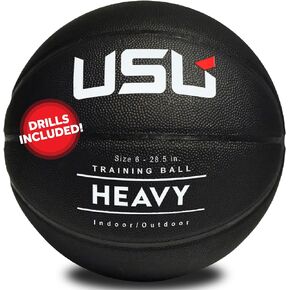USU Weighted Basketball | 3 lb Heavy Basketball for Training 29.5 & 28.5 | Heavy Ball Basketball Training Size 7 & Size 6 | Weighted Basketball Men + Women + Youth | Heavy Basketball Indoor Outdoor