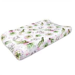 Cactus Changing Pad Cover | Cacti Southwest Nursery Decor | Watercolor Design in Kuwait