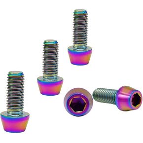 RISON التيتانيوم البراغي Ti Bolt M5 * 0.8*8 عرافة مدبب المقبس رئيس 5 قطعة الأسود التيتانيوم عرافة مدبب رئيس الترباس المسمار لجذع الدراجة in Kuwait