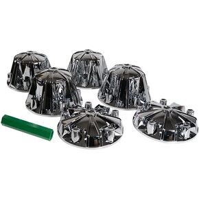 KASONG Chromed ABS 33mm Screw on Axle Cover Combo Kit Hub Caps and Lug Nut Covers for Semi Truck in Kuwait