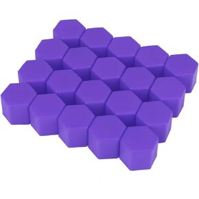 X AUTOHAUX 20pcs 21mm Universal Blue Silicone Wheel Nut Lug Hub Screw Rim Bolt Covers Tyres Screw Caps for Automotive