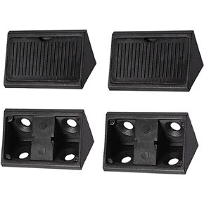 42x20x20mm(LxWxH) Plastic Corner Brackets -20Pack - Good for Furniture Repairing - 4 Holes L Shape Right Angle Brace - Black