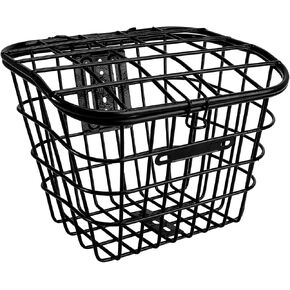 WHAMVOX 1pc Bicycle Folding Basket Stainless Steel Basket Motorcycle Handlebars Large Decorative Baskets Tricycle Basket Bicycle Parts Wire Rack Plain Color Basket Simple Container Pet Boy in Saudi Arabia