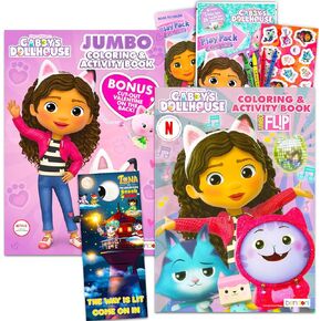 Gabby's Dollhouse Coloring and Activity Books Set - Bundle with 2 Gabby's Dollhouse Coloring Books Plus Gabby's Dollhouse Play Pack, More | Gabby's Dollhouse Coloring Book for Girls