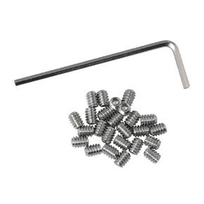 DGBRSM 25PCS 10-24 x 1/2'' Stainless Steel Allen Head Hex Hexagon Socket Set Hex Allen Head Socket Set Screws Grub Screw Bolts Internal Hex Drive Cup-Point Screws with Hex Wrenches