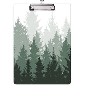 Office Clipboard, Cute Clipboard with Designs A4 Standard Letter Size Wooden Hardboard Clipboards Retractable Hole for Hanging Decorative Clip Board (C-Pretty Marble-3)