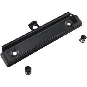 HAHIYO 3.94 Inches Black Metal Clipboard Clips with Rubber Grips 6 Pack Mountable Sturdy Strong Springs with Rivets Document File Wood Plastic Clips Board for Office School Home