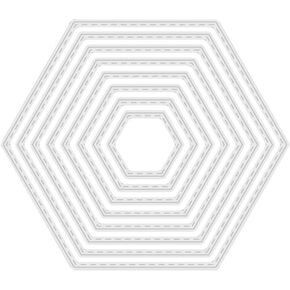 8 Pieces Hexagon Background Cutting Dies Metal Hexagon Die Embossing Stencils for Thanksgiving Christmas Greeting Card Paper DIY Craft Decoration Card Making Accessories Scrapbooking Die-Cuts
