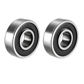 uxcell 6201-2RS Ball Bearing 12mm x 32mm x 10mm Double Sealed 180201 Deep Groove Bearings Carbon Steel (Pack of 2)