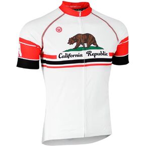 CANARI Men's California Bear Souvenir Cycling/Biking Jersey