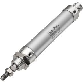 Heschen Pneumatic Slim Air Cylinder, MAL 16-50, M5 Port, 16mm Bore, 50mm Stroke, Double Acting