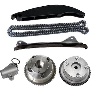 DAYSYORE Timing Chain Kit Intake & Exhaust VVT Gear Fits for Kia Soul Forte Cerato Forte5 Sportage for Hyundai Tucson Kona 2.0L Replace OE 243212E010 24370-2E010 24350-2E011