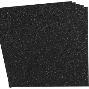 18 Sheets Black 12x12 inches Glitter Cardstock Paper 250GSM Thick Cards for Birthday Party, Holiday Cricut Card Decoration and DIY Crafts