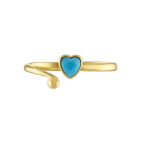 Turquoise Gold Heart Ring