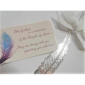 Feather from an Angel Silvertone Christmas Ornament with Wallet Card