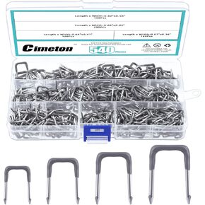 مجموعة أظافر Cimeton 540 قطعة 4 مقاسات معزولة على شكل حرف U، كابل معدني أساسي لتثبيت الأسلاك والكابلات in Kuwait