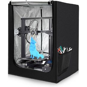 3D Printer Enclosure, 3D Printer Cover Protective, Constant Temperature Fireproof Dustproof Noise Reduction 25.59 * 21.65 * 29.53" for Ender 3 Pro/Ceality Ender 3/Ender 3V2/Ender 3S1/Anycubic Elegoo
