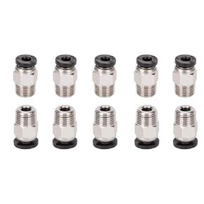 PC4-M6 Pneumatic Fitting Push to Connect + PC4-M10 Straight Quick in Fitting for 3D Printer Bowden Extruder 20pcs
